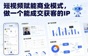 短视频赋能商业模式,做一个能成交获客的IP-最全资源库