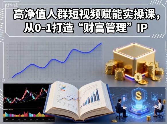 高净值人群短视频赋能实操课，从0-1打造“财富管理”IP-最全资源库