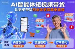 AI智能体短视频带货，让更多带货创业者更简单更直接-最全资源库