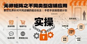 无界矩阵之不同类型店铺应用,教你无界针对不同类型店铺的组合玩法应用,手把手实操搭建计划-最全资源库
