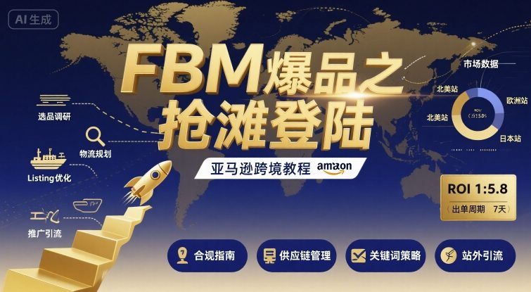 FBM爆品之抢滩登陆-亚马逊跨境教程-最全资源库