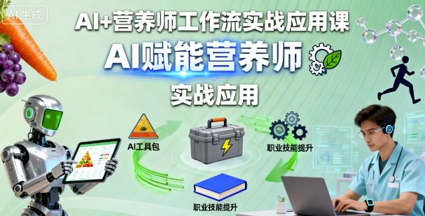 AI+营养师工作流实战应用课,AI赋能营养师-最全资源库