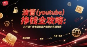 油管(youtube)挣钱全攻略:从开通广告收益到国内收款的实操指南(更新)-最全资源库