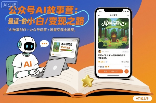 公众号ai故事营，最适合小白的自媒体变现之路-最全资源库