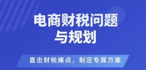 电商企业财税风险与规避，直击财税痛点，制定专属方案-最全资源库