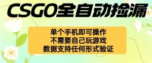 自动挂G捡漏，不用自己挂G不用玩游戏，一个手机即可操作，新手小白轻松月入1W+【揭秘】-最全资源库