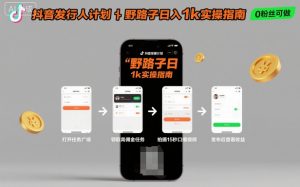 抖音发行人计划全新野路子玩法,随时随地,只要有手机,就能操作,日入1k+【揭秘】-最全资源库