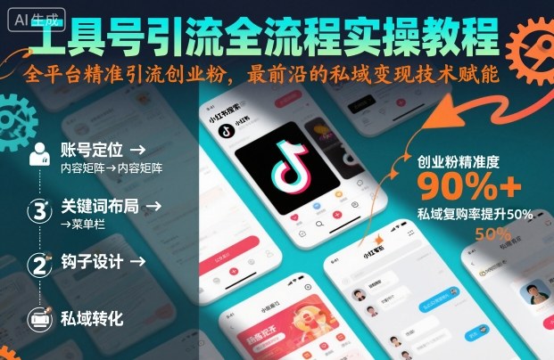 工具号引流全流程保姆级实操教程，全平台精准引流创业粉，最前沿的私域变现技术赋能-最全资源库