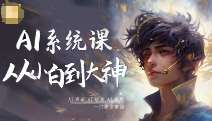 AI系统课程，从小白到大神系统学AI，AI声音-AI绘画-AI视频一门课全掌握-最全资源库