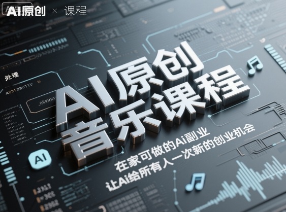 AI原创音乐课程，在家可做的Ai副业，让Ai给所有人一次新的创业机会-最全资源库
