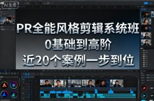PR全能风格剪辑系统班，0基础到高阶，近20个案例一步到位-最全资源库