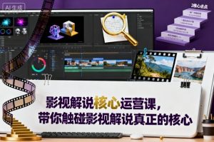 影视解说核心运营课，带你触碰影视解说真正的核心-最全资源库