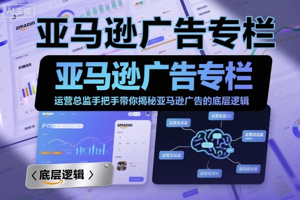 亚马逊广告专栏:运营总监手把手带你揭秘亚马逊广告的底层逻辑-最全资源库