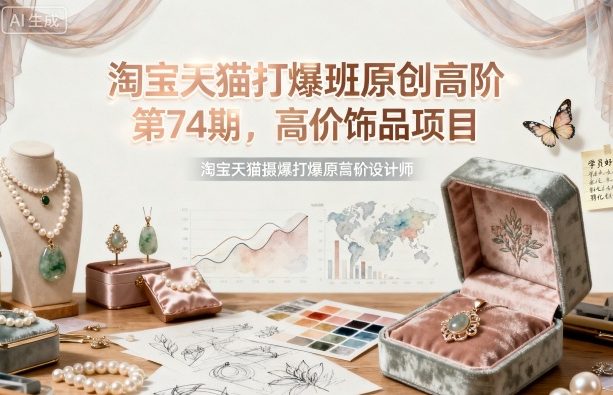 淘宝天猫打爆班原创高阶第74期,高价饰品项目-最全资源库