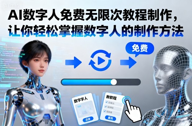 AI数字人免费无限次教程制作，让你轻松掌握数字人的制作方法-最全资源库