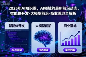 2025年AI知识圈,AI领域的最新前沿动态,智能体开发-大模型前沿-商业落地全解析-最全资源库