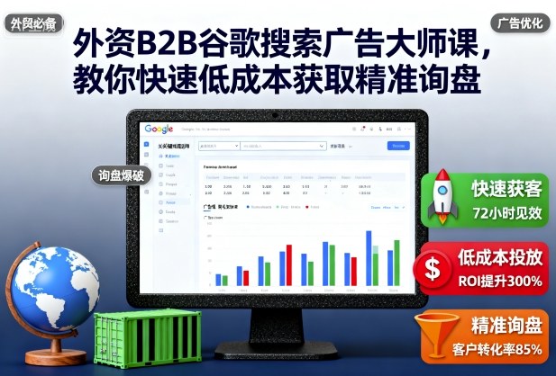 外资B2B谷歌搜索广告大师课,教你快速低成本获取精准询盘-最全资源库