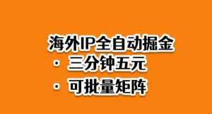 海外ip全自动掘金,2025必做蓝海项目,3分钟落地,矩阵直接开干【揭秘】-最全资源库