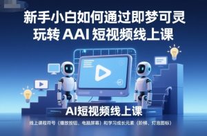 新手小白如何通过即梦可灵玩转AI短视频线上课-最全资源库