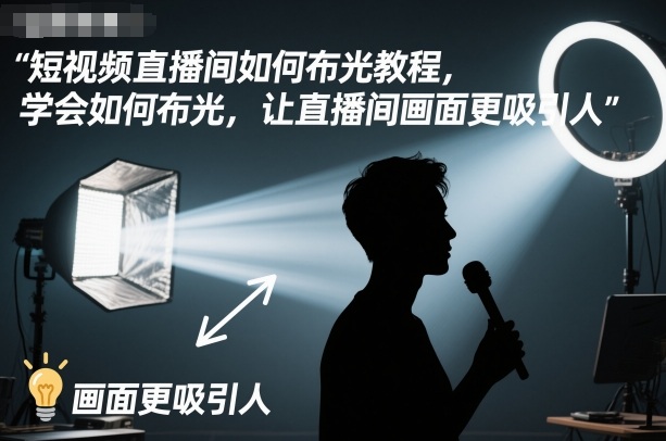 短视频直播间如何布光教程,学会如何布光,让直播间画面更吸引人-最全资源库