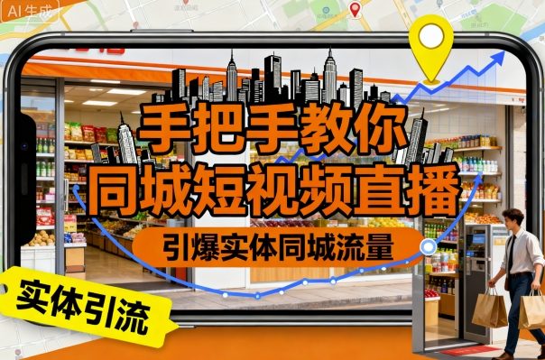 手把手教你同城短视频直播,引爆实体同城流量-最全资源库
