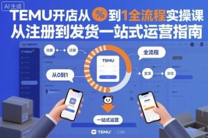 TEMU开店从0到1全流程实操课，从注册到发货一站式运营指南-最全资源库
