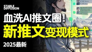 最新AI动态电影漫画小说推文，全流程实操教学，小白也能月入1W+-最全资源库