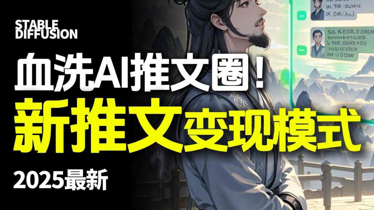 最新AI动态电影漫画小说推文，全流程实操教学，小白也能月入1W+-最全资源库