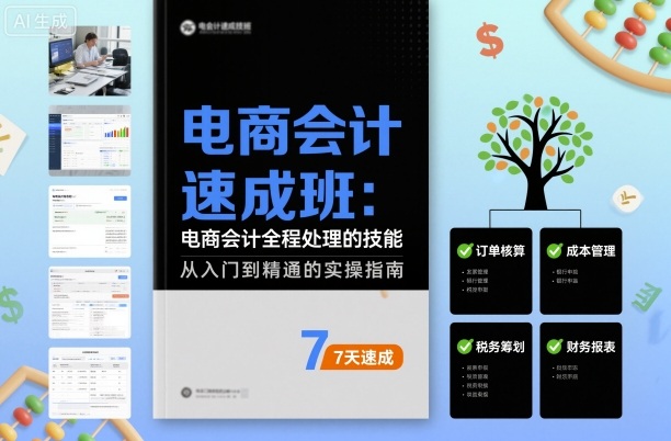 电商会计速成班，电商会计全程处理的技能-最全资源库