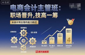 电商会计主管班，职场晋升，技高一筹-最全资源库