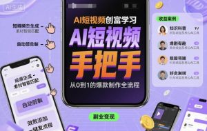 AI短视频创富学习,手把手教会你制作AI短视频-最全资源库