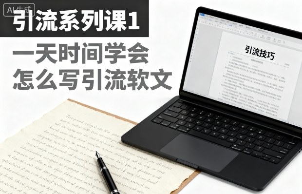 引流系列课1，一天时间学会怎么写引流软文-最全资源库