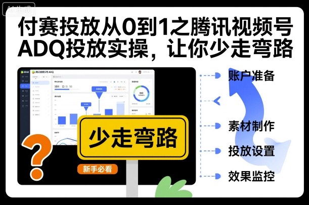 付赛投放从0到1之腾讯视频号ADQ投放实操,让你少走弯路-最全资源库