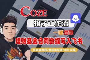 Coze扣子智能体工作流一键提取理财基金合同数据写入飞书,全流程保姆级教学-最全资源库