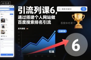 引流系列课6，通过搭建个人网站做百度搜索排名引流-最全资源库