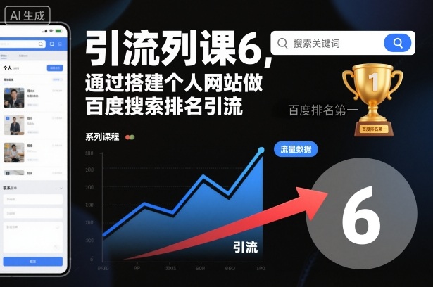 引流系列课6,通过搭建个人网站做百度搜索排名引流-最全资源库