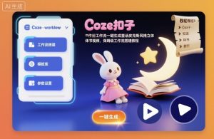 Coze扣子工作流一键生成童话皮克斯风格立体书视频，保姆级工作流搭建教程-最全资源库