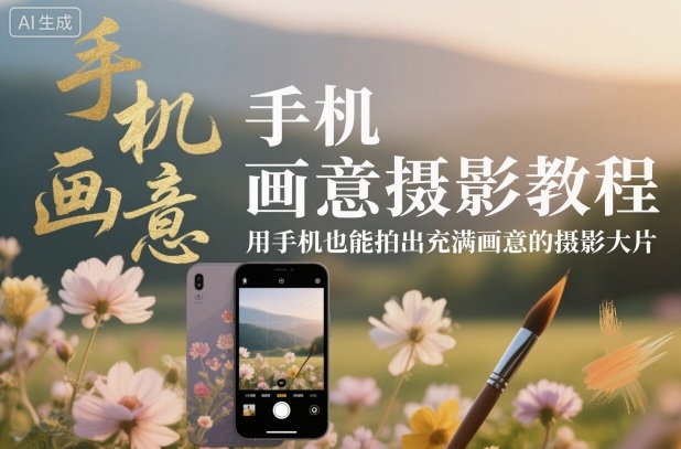 手机画意摄影教程,用手机也能拍出充满画意的摄影大片-最全资源库