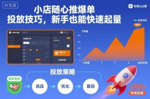 小店随心推爆单投放技巧，新手也能快速起量-最全资源库