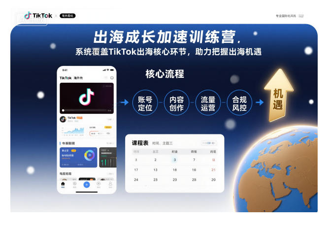 出海成长加速训练营，系统覆盖TikTok出海核心环节，助力把握出海机遇（更新）-最全资源库