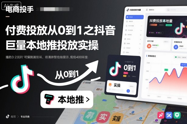 付费投放从0到1之抖音巨量本地推投放实操-最全资源库