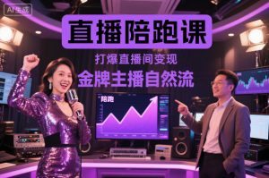 直播陪跑课，金牌主播自然流打爆直播间，复制高变现玩法-最全资源库
