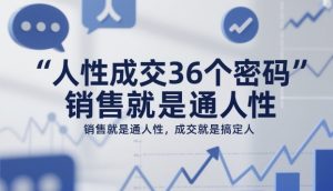 人性成交36个密码，销售就是通人性，成交就是搞定人-最全资源库