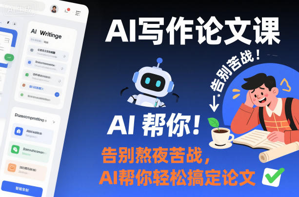 AI写作论文课,告别熬夜苦战,AI帮你轻松搞定论文-最全资源库