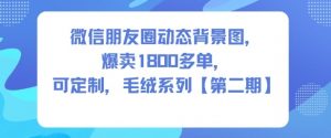 微信朋友圈动态背景图,爆卖1800多单,可定制,毛绒系列【第二期】-最全资源库