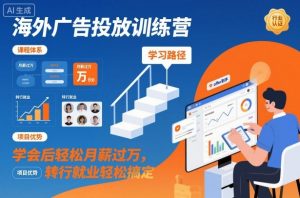 海外广告投放训练营，学会后轻松月薪过万，转行就业轻松搞定-最全资源库