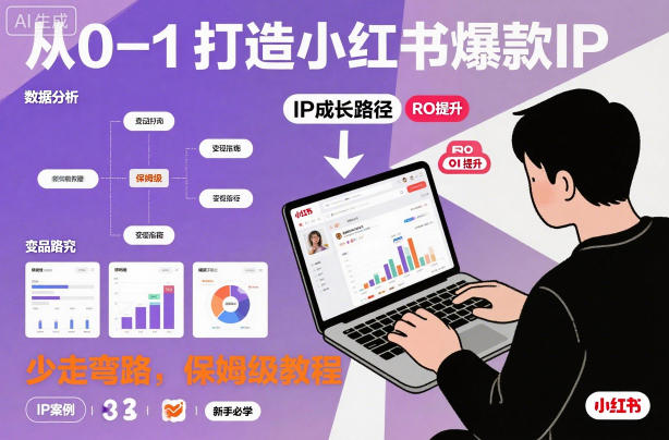 从0-1如何打造一个小红书爆款IP，少走弯路，保姆级教程-最全资源库