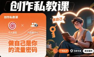 创作私教课，做自己是你的流量密码-最全资源库