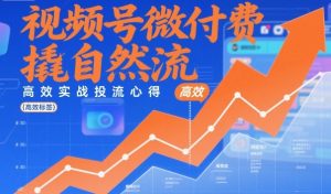 视频号微付费撬自然流，高效实战投流心得-最全资源库