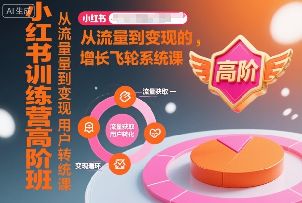 小红书训练营高阶班,从流量到变现的增长飞轮系统课-最全资源库